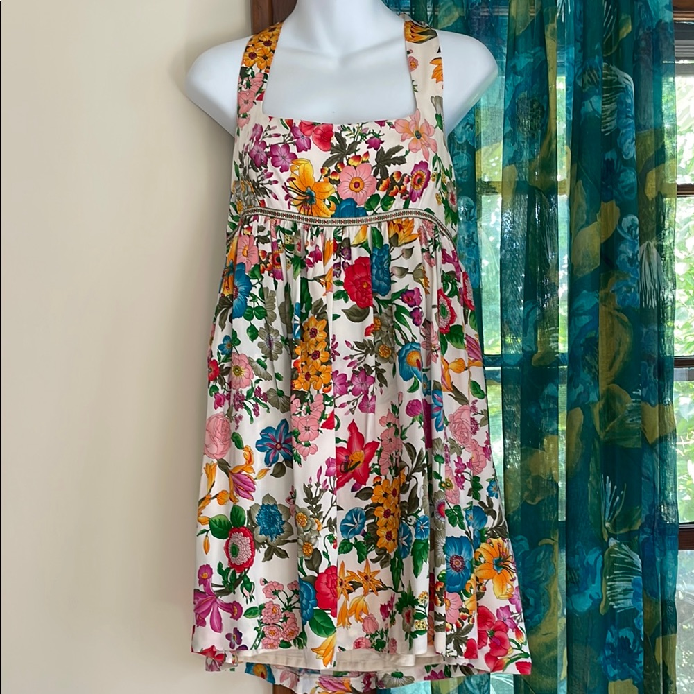 Bahar Shahpar Y2k Silk And Organic Cotton Floral Jumper Dress M